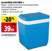 Promotions Glacière icetime + - Campingaz - Valide de 03/06/2024 à 30/06/2024 chez Dema