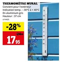 Promotions Thermomètre mural - Produit maison - Dema - Valide de 03/06/2024 à 30/06/2024 chez Dema