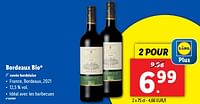 Promotions Bordeaux bio cuvée bordelaise - Vins rouges - Valide de 19/06/2024 à 25/06/2024 chez Lidl