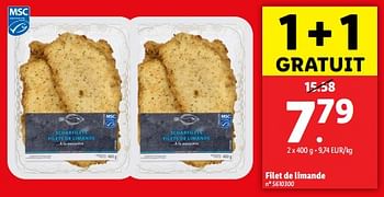 Promotions Filet de limande - Produit maison - Lidl - Valide de 19/06/2024 à 25/06/2024 chez Lidl