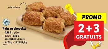 Promotions Pain au chocolat - Produit maison - Lidl - Valide de 19/06/2024 à 25/06/2024 chez Lidl