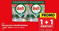 Promotions Tabs pour lave-vaisselle platinum - Dreft - Valide de 19/06/2024 à 25/06/2024 chez Lidl