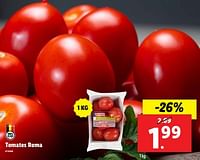 Promotions Tomates roma - Produit maison - Lidl - Valide de 19/06/2024 à 25/06/2024 chez Lidl
