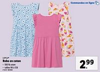 Promotions Robe en coton - Lupilu - Valide de 19/06/2024 à 25/06/2024 chez Lidl