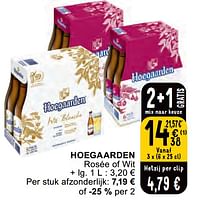 Promoties Hoegaarden rosée of wit - Hoegaarden - Geldig van 11/06/2024 tot 17/06/2024 bij Cora
