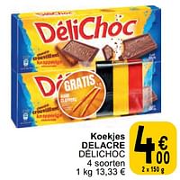 Promoties Koekjes delacre délichoc - Delacre - Geldig van 11/06/2024 tot 17/06/2024 bij Cora