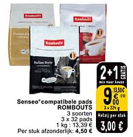 Promoties Senseo compatibele pads rombouts - Rombouts - Geldig van 11/06/2024 tot 17/06/2024 bij Cora
