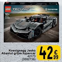 Promoties Koenigsegg jesko absolut grijze hypercar - Lego - Geldig van 14/06/2024 tot 08/07/2024 bij Cora