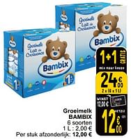 Promoties Groeimelk bambix - Bambix - Geldig van 18/06/2024 tot 24/06/2024 bij Cora