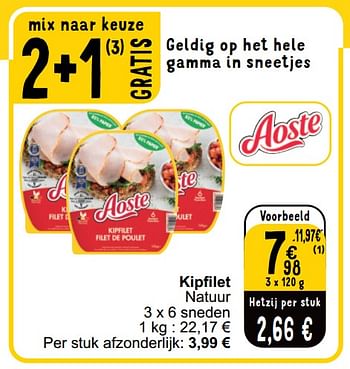 Promoties Kipfilet natuur - Aosta - Geldig van 18/06/2024 tot 24/06/2024 bij Cora