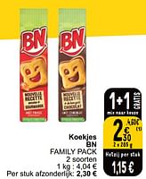 Promoties Koekjes bn family pack - BN - Geldig van 18/06/2024 tot 24/06/2024 bij Cora