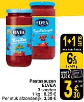 Promoties Pastasauzen - Elvea - Geldig van 18/06/2024 tot 24/06/2024 bij Cora