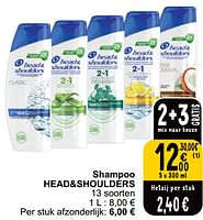 Promoties Shampoo head+shoulders - Head & Shoulders - Geldig van 18/06/2024 tot 24/06/2024 bij Cora