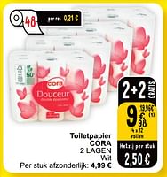 Promoties Toiletpapier cora - Huismerk - Cora - Geldig van 18/06/2024 tot 24/06/2024 bij Cora