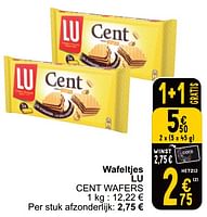Promoties Wafeltjes lu cent wafers - Lu - Geldig van 18/06/2024 tot 24/06/2024 bij Cora