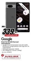 Promoties Google pixel 7a 128 gb charcoal smartphone - Google - Geldig van 17/06/2024 tot 30/06/2024 bij Media Markt