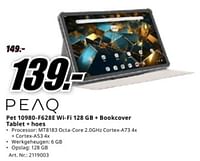Promoties Peaq pet 10980-f628e wi-fi 128 gb + bookcover tablet + hoes - Peaq - Geldig van 17/06/2024 tot 30/06/2024 bij Media Markt