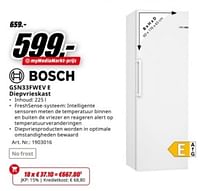 Promoties Bosch gsn33fwev e diepvrieskast - Bosch - Geldig van 17/06/2024 tot 30/06/2024 bij Media Markt