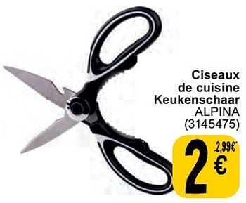 Promotions Ciseaux de cuisine keukenschaar alpina - Alpina - Valide de 11/06/2024 à 24/06/2024 chez Cora
