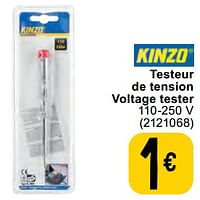 Promotions Testeur de tension voltage tester - Kinzo - Valide de 11/06/2024 à 24/06/2024 chez Cora