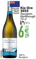 Promotions Kia ora 2022 sauvignon marlborough - Vins blancs - Valide de 11/06/2024 à 07/08/2024 chez Cora