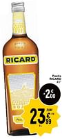 Promotions Pastis ricard - Ricard - Valide de 11/06/2024 à 17/06/2024 chez Cora