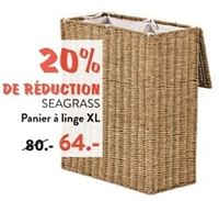 Promotions Seagrass panier à linge xl - Produit maison - Casa - Valide de 10/06/2024 à 30/06/2024 chez Casa