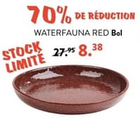 Promotions Waterfauna red bol - Produit maison - Casa - Valide de 10/06/2024 à 30/06/2024 chez Casa