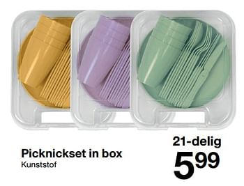 Promoties Picknickset in box - Huismerk - Zeeman  - Geldig van 15/06/2024 tot 21/06/2024 bij Zeeman