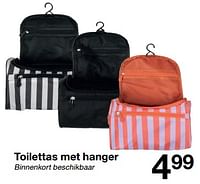 Promoties Toilettas met hanger - Huismerk - Zeeman  - Geldig van 15/06/2024 tot 21/06/2024 bij Zeeman