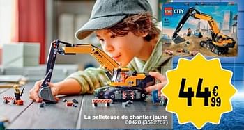 Promotions La pelleteuse de chantier jaune - Lego - Valide de 14/06/2024 à 08/07/2024 chez Cora