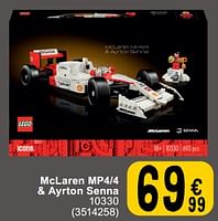 Promotions Mclaren mp4-4 + ayrton senna - Lego - Valide de 14/06/2024 à 08/07/2024 chez Cora