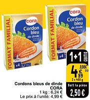 Promotions Cordons bleus de dinde cora - Produit maison - Cora - Valide de 18/06/2024 à 24/06/2024 chez Cora