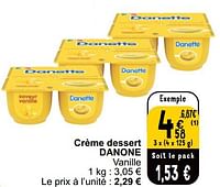 Promotions Crème dessert danone - Danone - Valide de 18/06/2024 à 24/06/2024 chez Cora