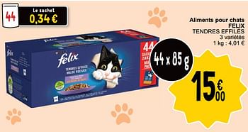 Promotions Aliments pour chats felix tendres effilés - Purina - Valide de 18/06/2024 à 24/06/2024 chez Cora