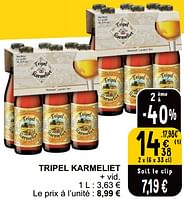 Promotions Tripel karmeliet - TRipel Karmeliet - Valide de 18/06/2024 à 24/06/2024 chez Cora