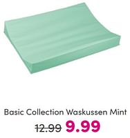 Promoties Basic collection waskussen mint - Basic Collection - Geldig van 16/06/2024 tot 22/06/2024 bij Baby & Tiener Megastore