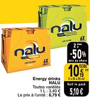 Promotions Energy drinks nalu - Nalu - Valide de 18/06/2024 à 24/06/2024 chez Cora