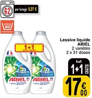 Promotions Lessive liquide ariel - Ariel - Valide de 18/06/2024 à 24/06/2024 chez Cora