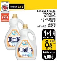 Promotions Lessive liquide woolite - Woolite - Valide de 18/06/2024 à 24/06/2024 chez Cora