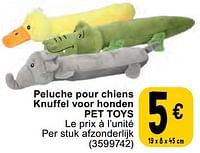 Promotions Peluche pour chiens knuffel voor honden pet toys - Produit maison - Cora - Valide de 11/06/2024 à 24/06/2024 chez Cora