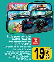 Promotions Étuis pour console switch - switch beschermhoezen - Nintendo - Valide de 11/06/2024 à 24/06/2024 chez Cora