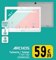Promotions Archos tablette - tablet t101 hd - Archos - Valide de 11/06/2024 à 24/06/2024 chez Cora