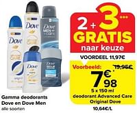 Promoties Deodorant advanced care original dove - Dove - Geldig van 19/06/2024 tot 25/06/2024 bij Carrefour