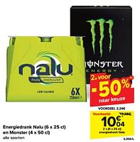 Promoties Energiedrank nalu - Nalu - Geldig van 19/06/2024 tot 25/06/2024 bij Carrefour