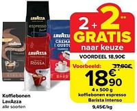 Promoties Koffiebonen espresso barista intenso - Lavazza - Geldig van 19/06/2024 tot 25/06/2024 bij Carrefour