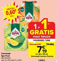 Promoties Limonade lemon cactus - Spa - Geldig van 19/06/2024 tot 25/06/2024 bij Carrefour