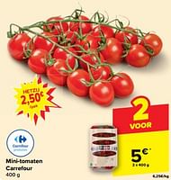 Promoties Mini-tomaten carrefour - Huismerk - Carrefour  - Geldig van 19/06/2024 tot 25/06/2024 bij Carrefour