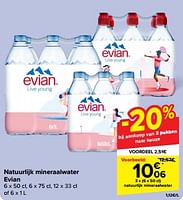 Promoties Natuurlijk mineraalwater - Evian - Geldig van 19/06/2024 tot 25/06/2024 bij Carrefour