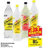 Promoties Schweppes indian tonic - Schweppes - Geldig van 19/06/2024 tot 25/06/2024 bij Carrefour